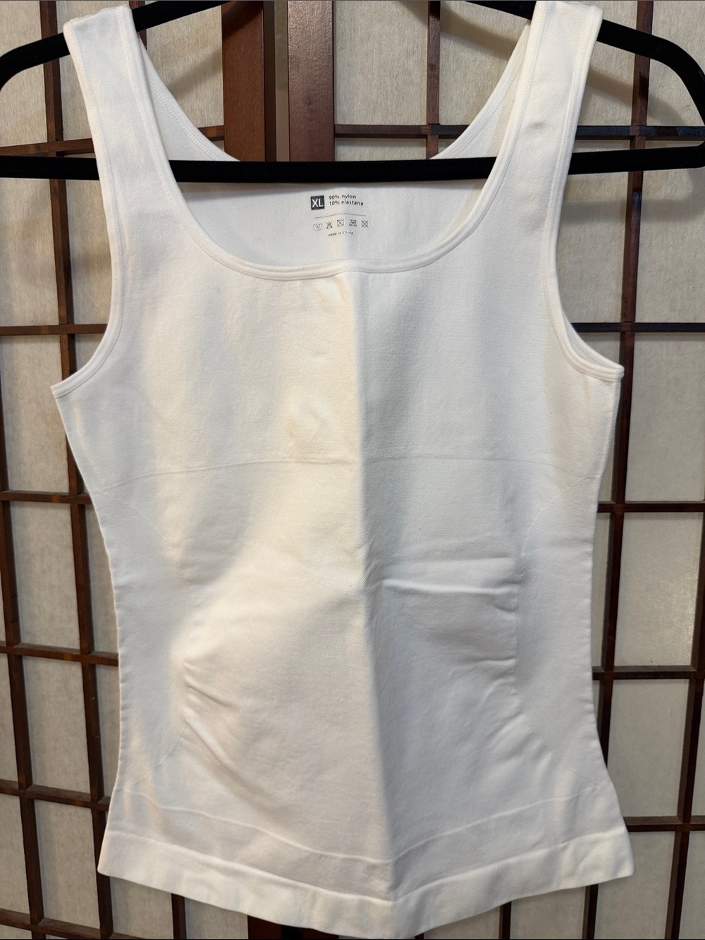 Classic White Scoop Neck Bodysuit Tank
